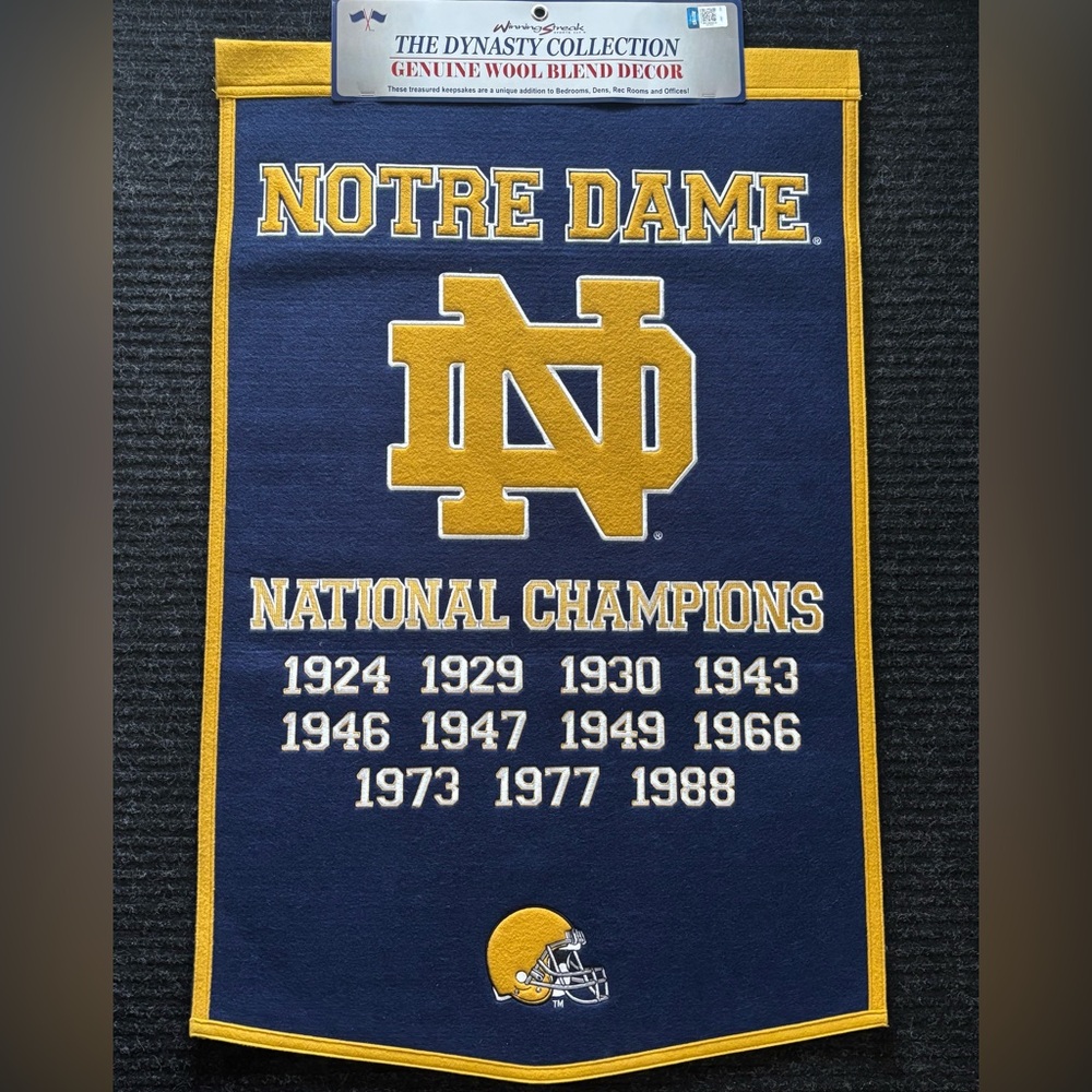 *Brand New* Notre Dame Banner National Championships 37x24